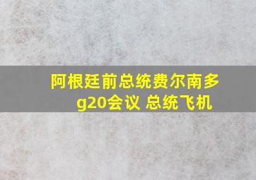 阿根廷前总统费尔南多 g20会议 总统飞机